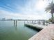Waterfront views of a private boat dock with scenic water and sky, with direct access to the waterway at 16124 4Th E St, Redington Beach, FL 33708