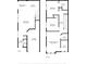 Detailed floor plan showcasing the layout of this two-story home with clearly labeled room dimensions at 216 S Westland Ave # 4, Tampa, FL 33606