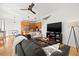 Open living space with kitchen view, hardwood floors and comfy seating at 216 S Westland Ave # 4, Tampa, FL 33606