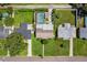 Aerial view showing home with pool and large backyard at 601 42Nd Ne Ave, St Petersburg, FL 33703