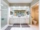 Double vanity bathroom with large mirror and separate shower at 6450 Shoreline Dr # 9203, St Petersburg, FL 33708