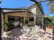 Relaxing screened patio with table and chairs at 9305 Haas Dr, Hudson, FL 34669