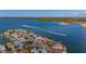 Aerial view of house on the waterfront with boat access at 16101 6Th E St, Redington Beach, FL 33708