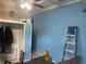 Small bedroom with closet and light blue walls at 2716 49Th S St, Gulfport, FL 33707
