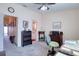 Bedroom with work space and adjacent bathroom at 273 Madeira Cir, Tierra Verde, FL 33715