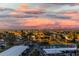 Beautiful aerial view featuring the neighborhood, the ocean and a stunning sunset at 736 Island Way # 606, Clearwater Beach, FL 33767