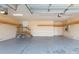 Spacious garage with built-in shelving at 924 Bunker View Dr, Apollo Beach, FL 33572