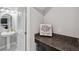 Small bathroom with pedestal sink and granite vanity at 9928 Ivory Dr, Ruskin, FL 33573