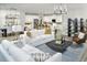 Open living space with white sofas and large windows at 12458 49Th E St, Parrish, FL 34219