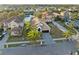 Aerial view showcasing the house's location in a community at 18052 Java Isle Dr, Tampa, FL 33647
