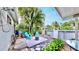 Outdoor shower and firepit area near the pool at 2575 Shenandoah St, North Port, FL 34287