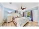Serene bedroom with a king-size bed and updated flooring at 2575 Shenandoah St, North Port, FL 34287