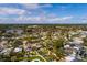 An aerial view of a house with a pool and backyard, located in a residential neighborhood at 5801 Venetian Ne Blvd, St Petersburg, FL 33703
