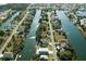 Aerial view of waterfront homes and properties at 3276 Sea Grape Dr, Hernando Beach, FL 34607