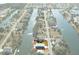 Aerial view showing a home's location in a waterfront community at 3276 Sea Grape Dr, Hernando Beach, FL 34607