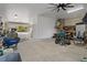 Bright and spacious garage with built in storage and overhead door at 3276 Sea Grape Dr, Hernando Beach, FL 34607