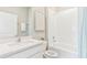 Simple bathroom with bathtub, shower, and single vanity at 6758 Broad River Ave, Land O Lakes, FL 34638