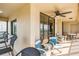 Enjoy ocean views from this relaxing balcony space at 20040 Gulf Blvd # 605, Indian Shores, FL 33785