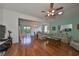 Bright living room with hardwood floors and access to a patio at 2620 Newcomb Ct, Sun City Center, FL 33573