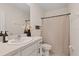 Clean bathroom with shower and single vanity at 2920 Evergreen Elm Pass, Wesley Chapel, FL 33543