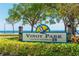 Sign for Vinoy Park, located in St. Petersburg, near the shore, surrounded by trees at 538 Southwest N Blvd, St Petersburg, FL 33703