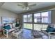 Sunroom with tiled floor and ample natural light at 19029 Us Highway 19 N # 3-13, Clearwater, FL 33764