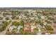 Aerial view showcasing a single-Gathering home in a residential neighborhood at 5529 11Th N Ave, St Petersburg, FL 33710