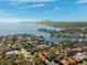 Aerial showing neighborhood with water access and city views at 1388 Brightwaters Ne Blvd, St Petersburg, FL 33704