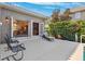Inviting patio with access to the dining room and pool at 1388 Brightwaters Ne Blvd, St Petersburg, FL 33704