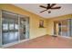 Covered patio with access to the living area at 142 Cherry Laurel Dr, Palm Harbor, FL 34683