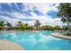 Resort-style pool with palm trees and lounge chairs at 16820 Anchor Root St, Wimauma, FL 33598
