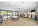 Community room with kitchen and pool access at 2750 E Bay Dr # 15E, Largo, FL 33771