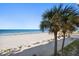 Stunning oceanfront view with sandy beach and palm trees at 3100 Gulf Blvd # 424, Belleair Beach, FL 33786