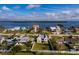 Aerial view of waterfront property and neighborhood at 5946 Bayou Grande Ne Blvd, St Petersburg, FL 33703