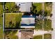 House and surrounding neighborhood from an aerial view at 5946 Bayou Grande Ne Blvd, St Petersburg, FL 33703