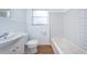Simple bathroom with a tub, toilet, and sink at 601 Paris S Ave, St Petersburg, FL 33701