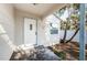 White front door entryway with a small porch at 601 Paris S Ave, St Petersburg, FL 33701