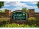 Grand Horizons Private Community sign, welcoming residents and guests at 37340 Neukom Ave, Zephyrhills, FL 33541