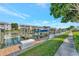 Scenic boat dock with boat lifts and waterfront access, perfect for boating enthusiasts at 4827 Coquina Key Se Dr # B, St Petersburg, FL 33705