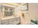 Clean bathroom with a vanity, shower, and toilet at 9404 Rockbridge Cir # 9404, New Port Richey, FL 34655