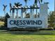 The Cresswind Lakewood Ranch sign features lush landscaping and palm trees at 17702 Cresswind Ter, Bradenton, FL 34211