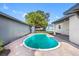 Refreshing kidney-shaped pool in backyard oasis at 7812 N Woodlynne Ave, Tampa, FL 33614