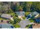 Aerial view showing house location in a residential neighborhood at 11116 Jenkins Ct, San Antonio, FL 33576