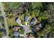 Aerial view showing home's location in a quiet residential neighborhood at 11116 Jenkins Ct, San Antonio, FL 33576