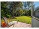 Large backyard with green grass at 11116 Jenkins Ct, San Antonio, FL 33576