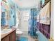 Small bathroom with tub and shower at 11116 Jenkins Ct, San Antonio, FL 33576