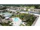 Aerial view of condo community pool and surrounding area at 12300 Vonn Rd # 6103, Largo, FL 33774