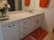Bathroom vanity with double sinks and ample storage at 12300 Vonn Rd # 6103, Largo, FL 33774