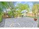 Spacious backyard patio with shed and grill area at 213 W Cayuga St, Tampa, FL 33603