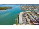 Wide aerial view of waterfront property and surroundings at 250 126Th Ave # 206, Treasure Island, FL 33706